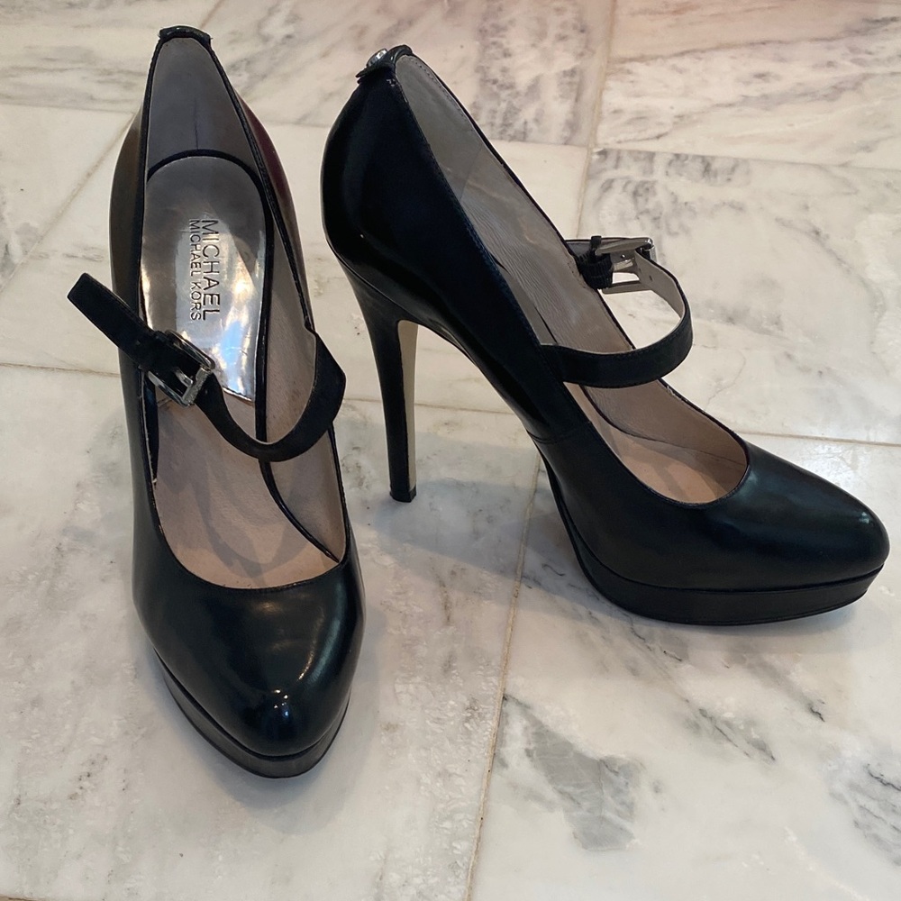 Michael Kors Black Mary Jane Platform Pumps